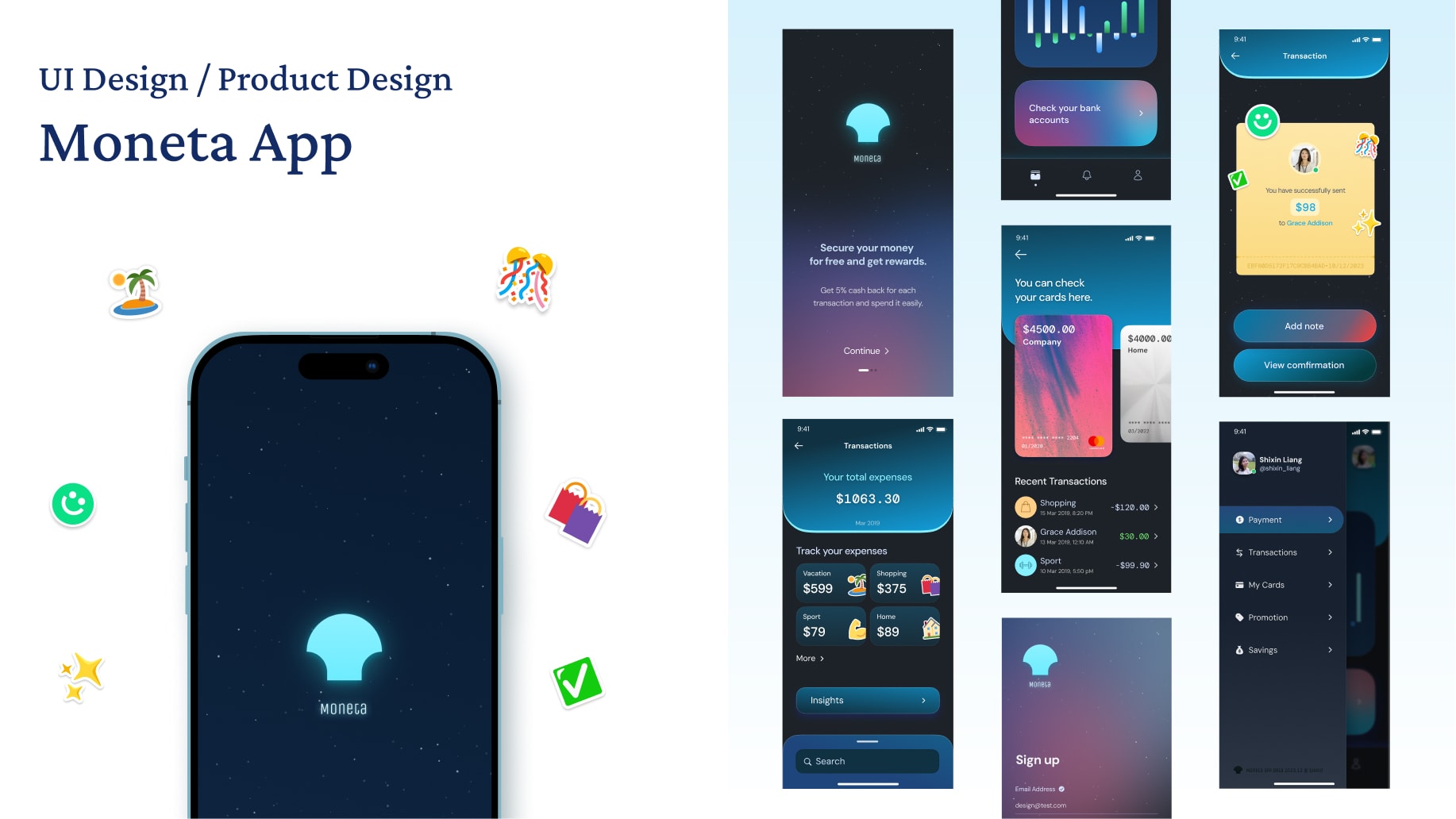 Moneta App UI