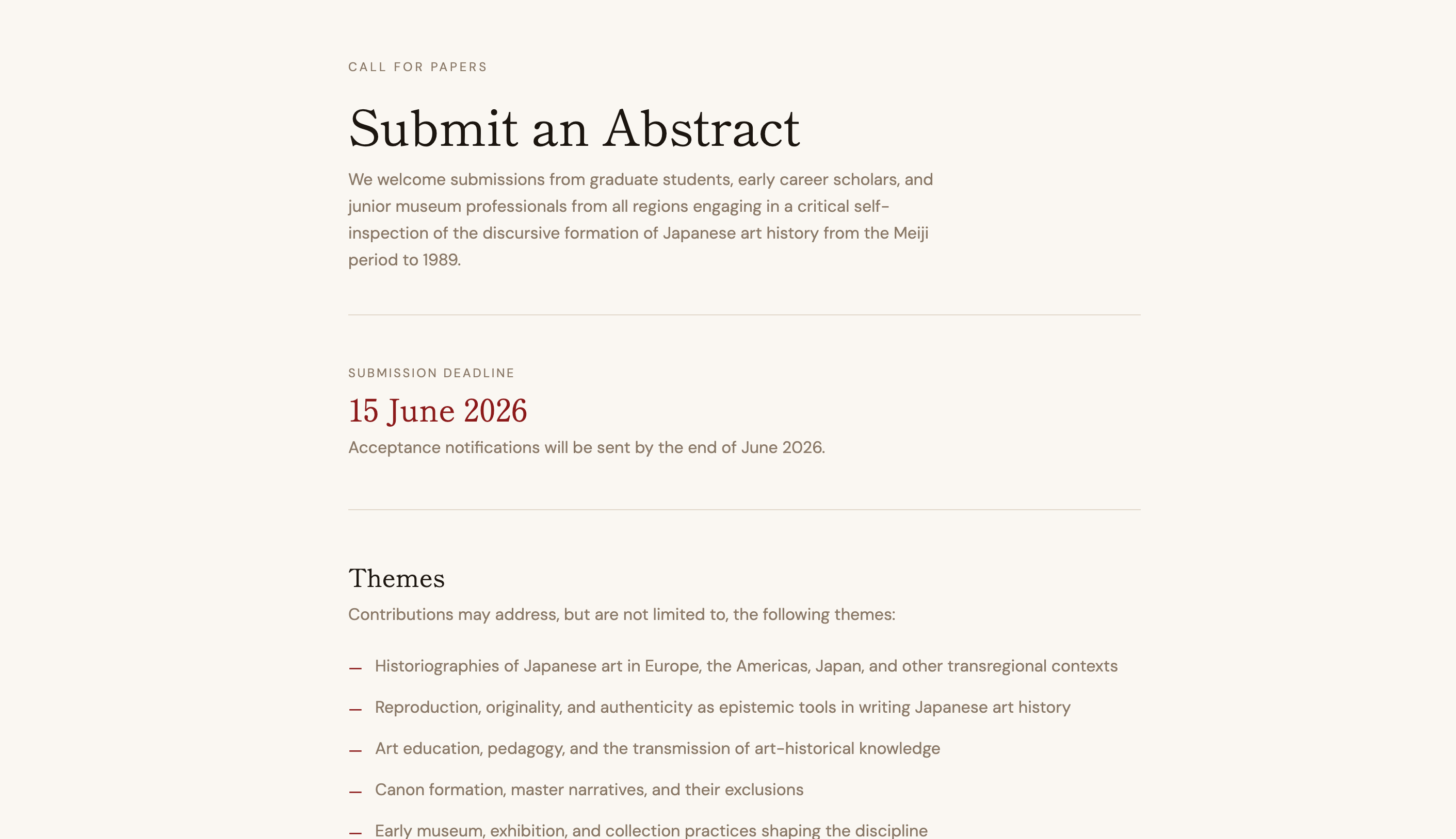 Call for Papers