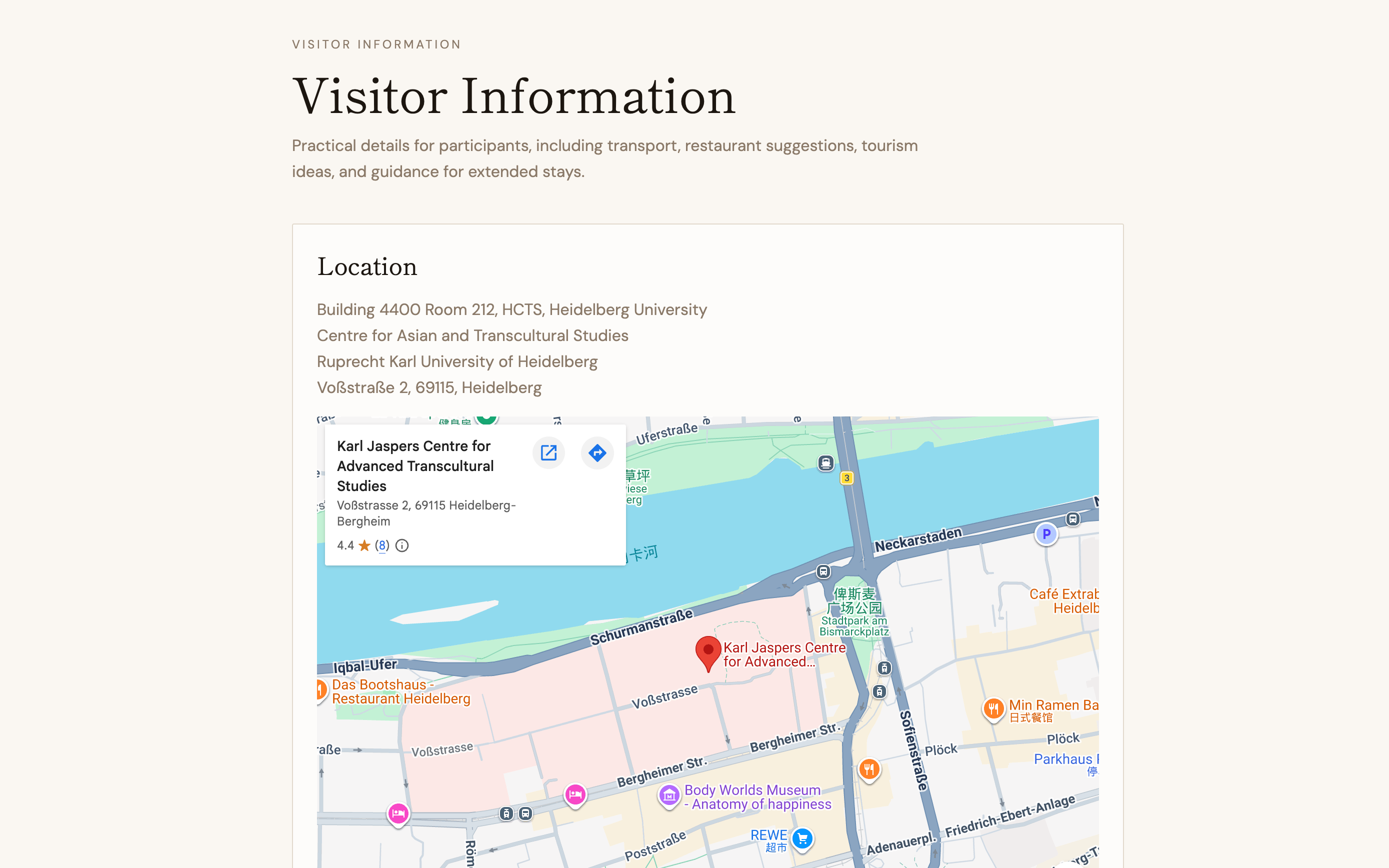 Visitor Information